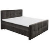 BOXBETT 180/200 cm  in Dunkelbraun  - Dunkelbraun/Schwarz, MODERN, Holzwerkstoff/Kunststoff (180/200cm) - MID.YOU