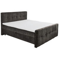 BOXBETT 180/200 cm  in Dunkelbraun  - Dunkelbraun/Schwarz, MODERN, Holzwerkstoff/Kunststoff (180/200cm) - MID.YOU