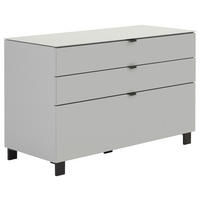 SIDEBOARD grå, ljusgrå  110,1/73,1/52,5 cm  - ljusgrå/svart, Design, metall/trämaterial (110,1/73,1/52,5cm) - Hom`in