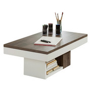 COUCHTISCH Braun, Weiß - Braun/Weiß, Design (120-166/70/45cm) - SetOne by Musterring