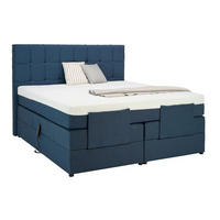 BOXSPRINGBETT 140/200 cm  in Blau  - Blau/Schwarz, Basics, Kunststoff/Textil (140/200cm) - Moderano