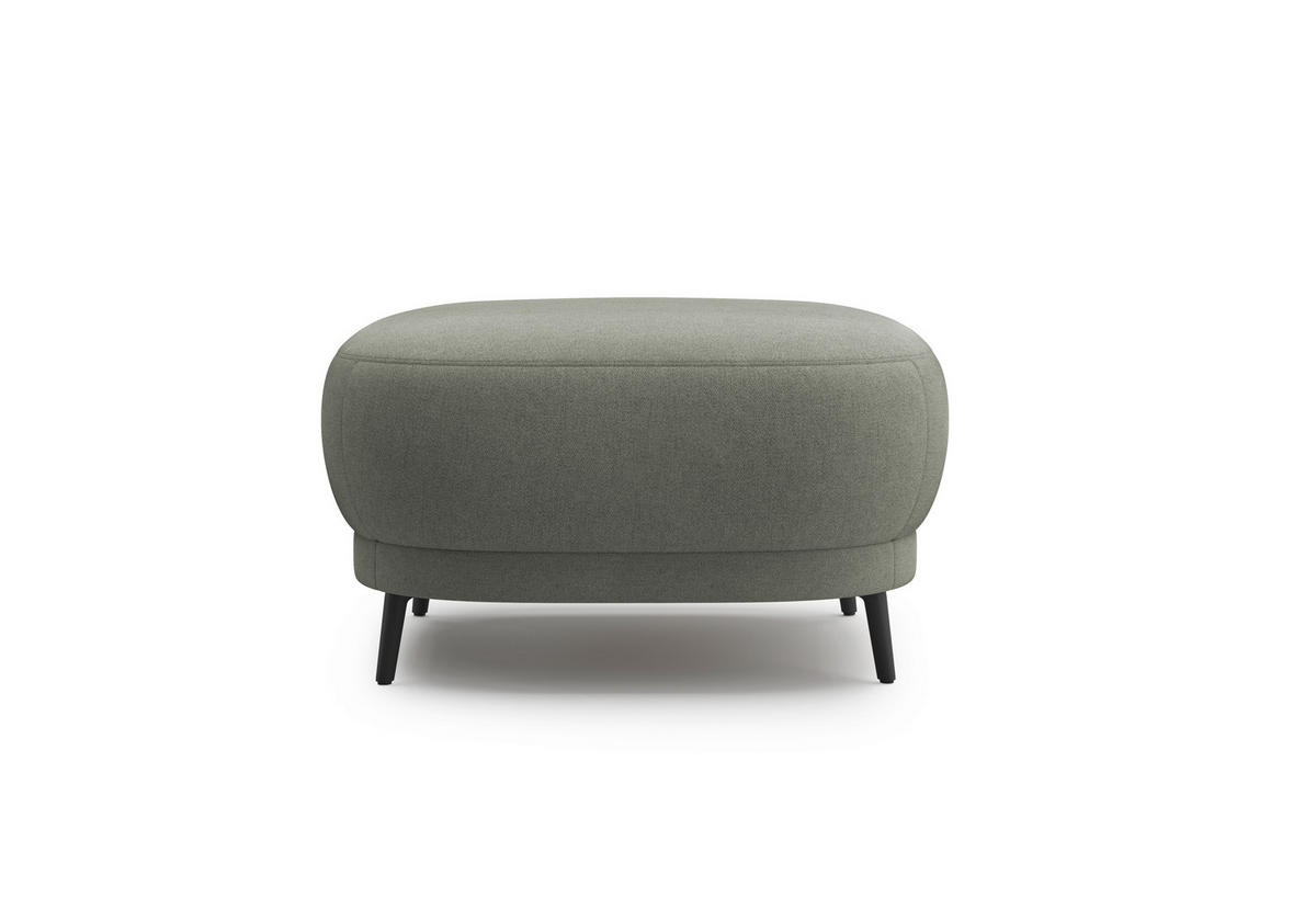 HOCKER in Textil Schlammfarben  - Schlammfarben/Schwarz, MODERN, Textil/Metall (90/49/90cm) - Sit & More