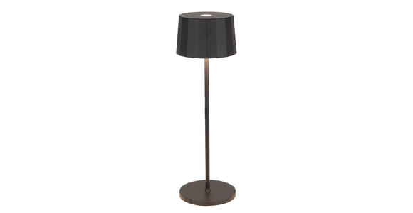 AKKU-TISCHLEUCHTE Pleat 11/35 cm  - Schwarz, Design, Kunststoff/Metall (11/35cm) - Dieter Knoll