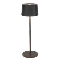 AKKU-TISCHLEUCHTE Pleat 11/35 cm  - Schwarz, Design, Kunststoff/Metall (11/35cm) - Dieter Knoll