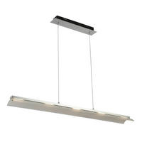 Lustră Led  - culoare aluminiu, Konventionell, plastic/metal (100cm) - Novel