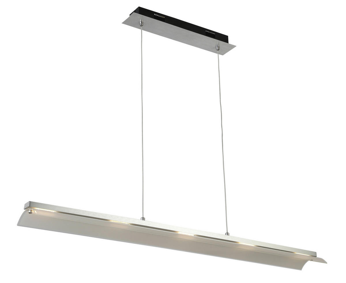 Lustră Led  - culoare aluminiu, Konventionell, plastic/metal (100cm) - Novel