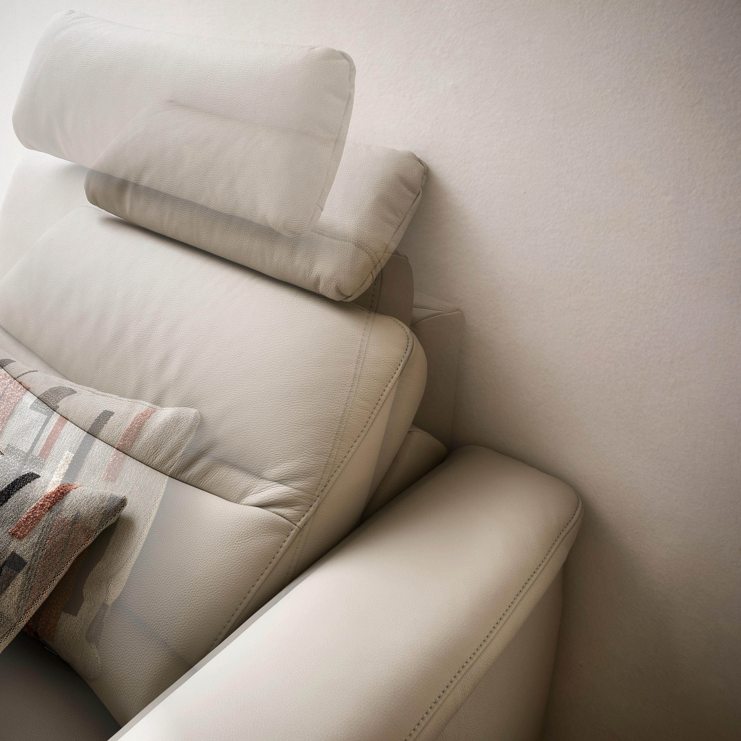 ECKSOFA in Echtleder Hellgrau  249/280 cm  - Anthrazit/Hellgrau, Design, Leder/Metall (249/280cm) - Himolla Komfortklass