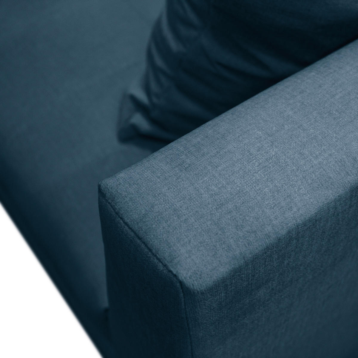 Ecksofa inkl. Hocker, mikrovlakna temno modra  - črna/temno modra, Design, tekstil/les (247/174cm) - MID.YOU