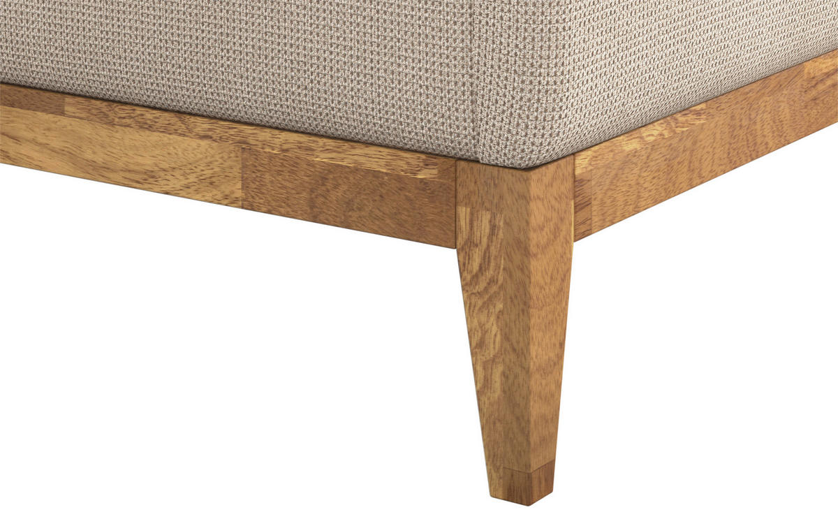 POLSTERBETT Lattenrost, Bettkasten, Matratzen 160/200 cm  in Beige  - Eichefarben/Anthrazit, MODERN, Holz/Holzwerkstoff (160/200cm) - MID.YOU