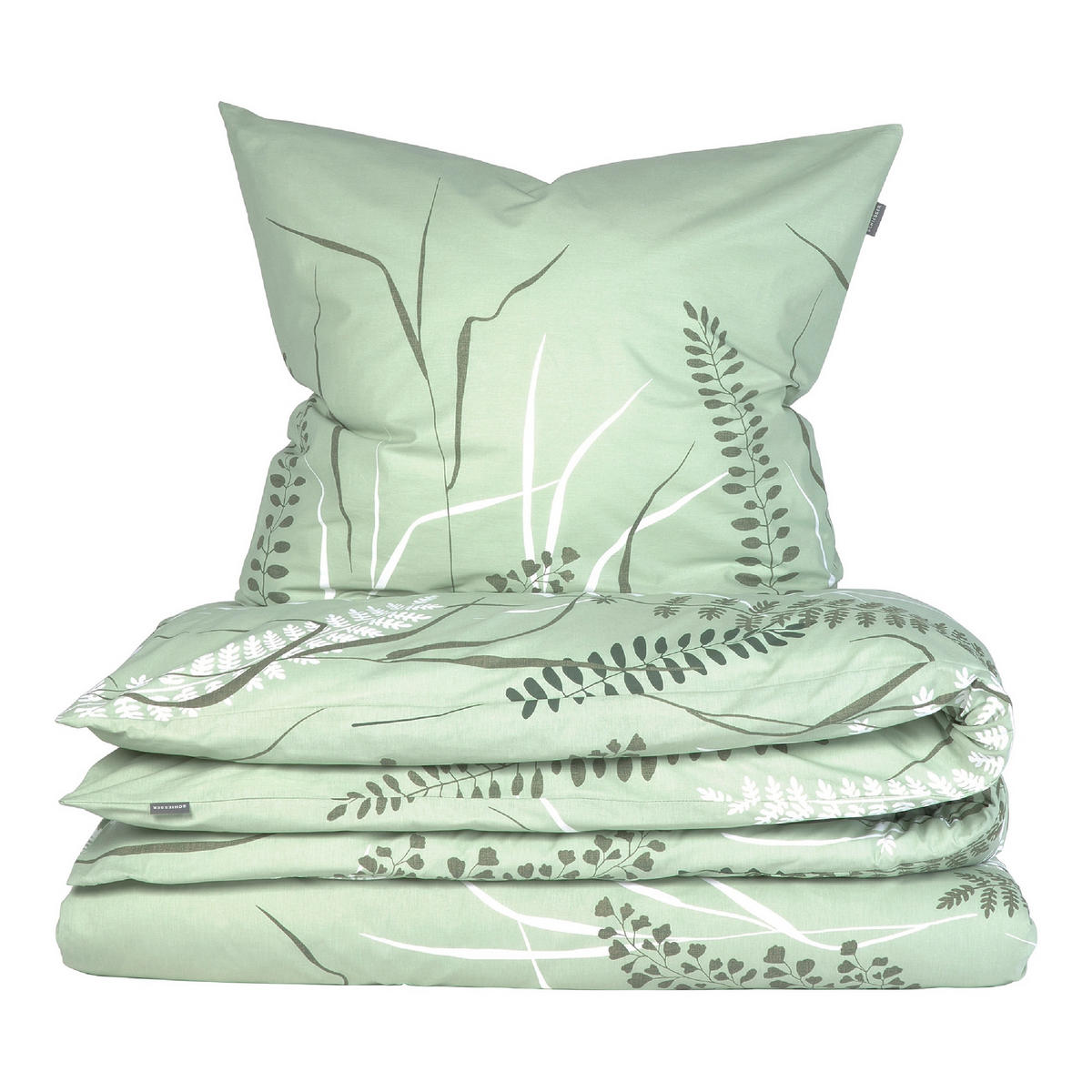 BETTWÄSCHE 2-teilig ANNIC Renforcé 135/200 cm  - Grün, Basics, Textil (135/200cm)