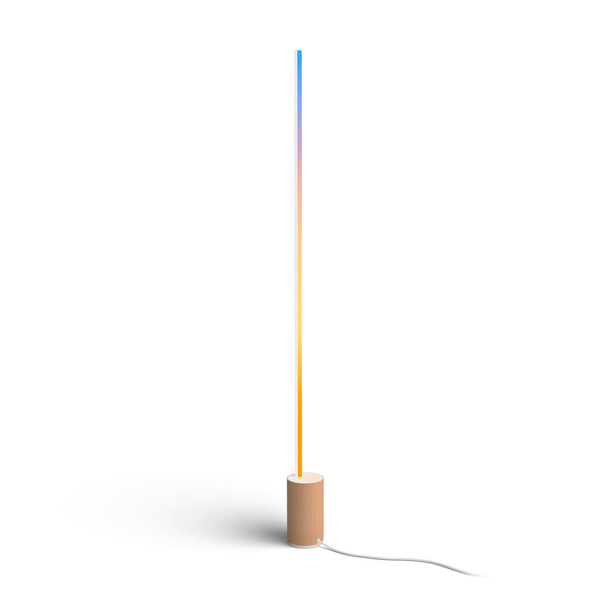 LED-STEHLEUCHTE - Hellbraun/Weiss, Basics, Holz/Metall (14/150,6cm) - Philips HUE