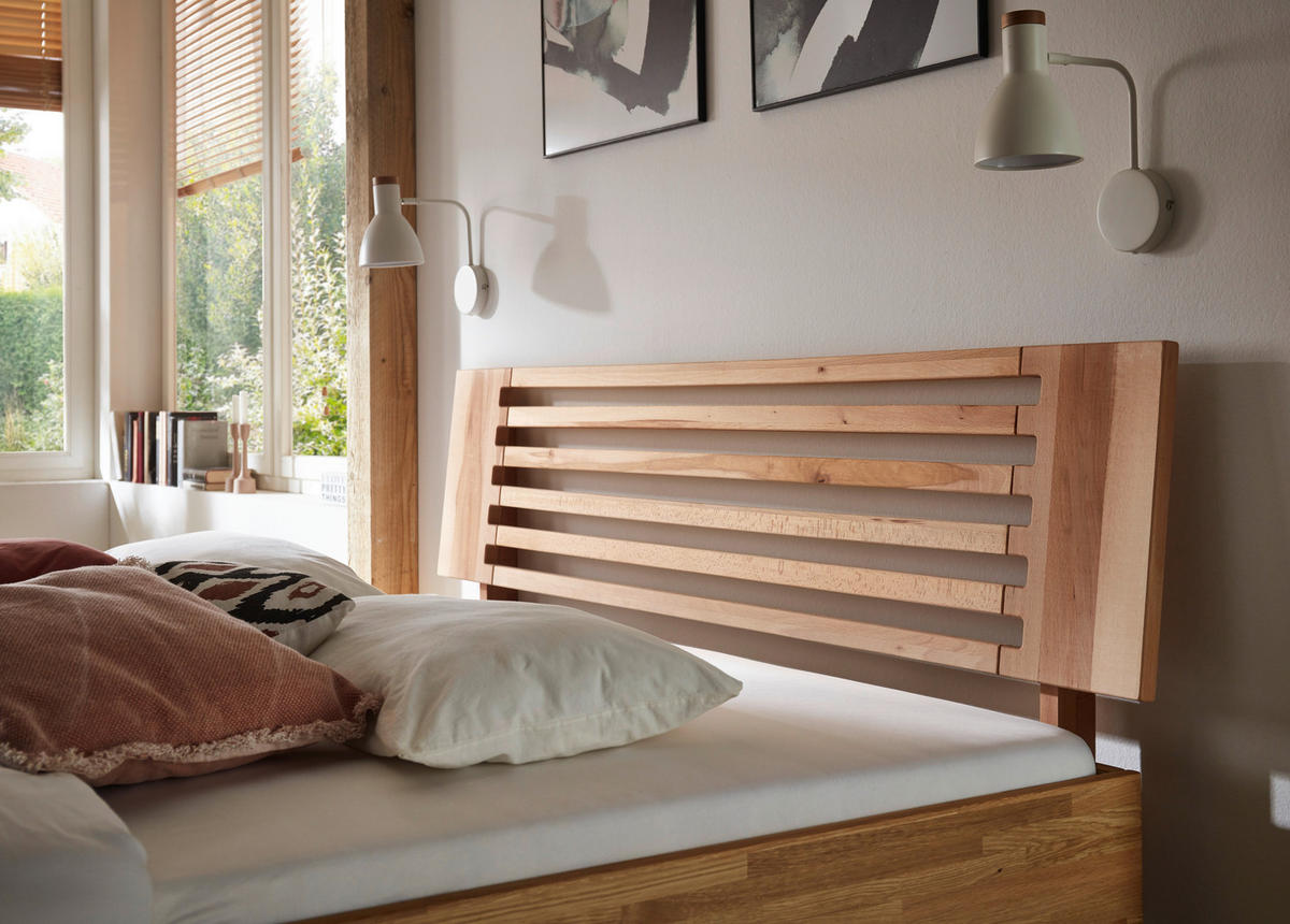 BETT 180/200 cm  in Naturfarben, Kernbuche  - Naturfarben/Kernbuche, MODERN, Holz (180/200cm) - MID.YOU