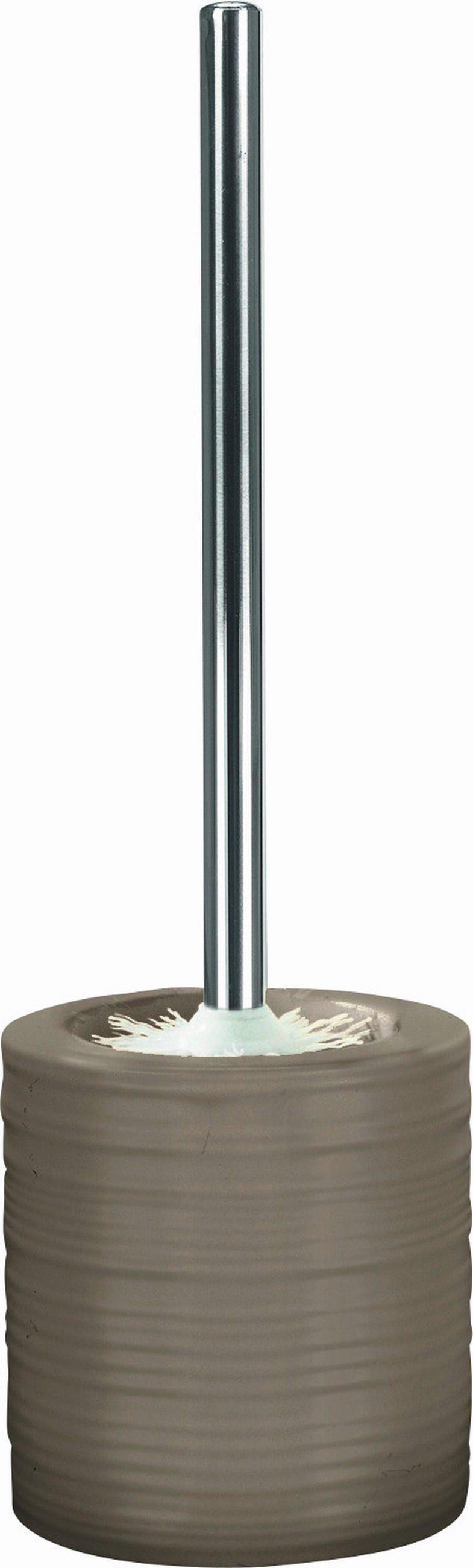 WC-BÜRSTENGARNITUR Metall  Kunststoff   - Taupe/Silberfarben, Design, Keramik/Kunststoff (38/10,8cm) - Kleine Wolke