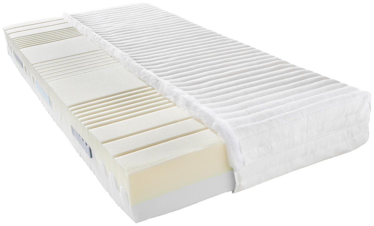 KALTSCHAUMMATRATZE 120/200 cm Höhe ca. 20 cm  - Weiß, Basics, Textil (120/200cm) - Sleeptex