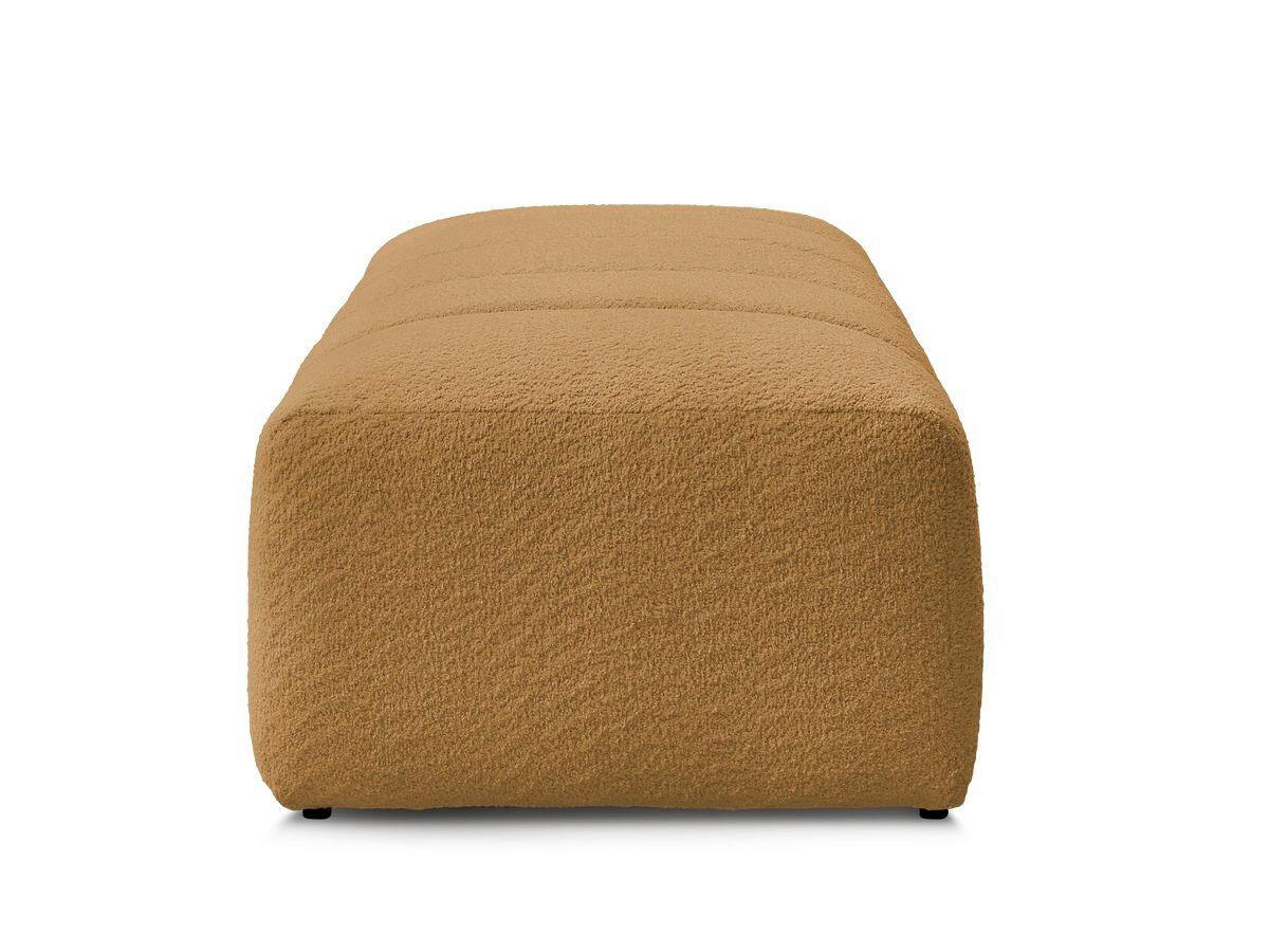 HOCKER ANNECY Bouclé Gelb  - Gelb/Schwarz, MODERN, Kunststoff/Textil (140/45/70cm)