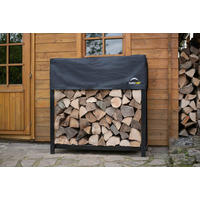 KAMINHOLZREGAL 120/119/36 cm  Metall  - Schwarz, Basics, Metall (120/119/36cm) - Ambia Garden
