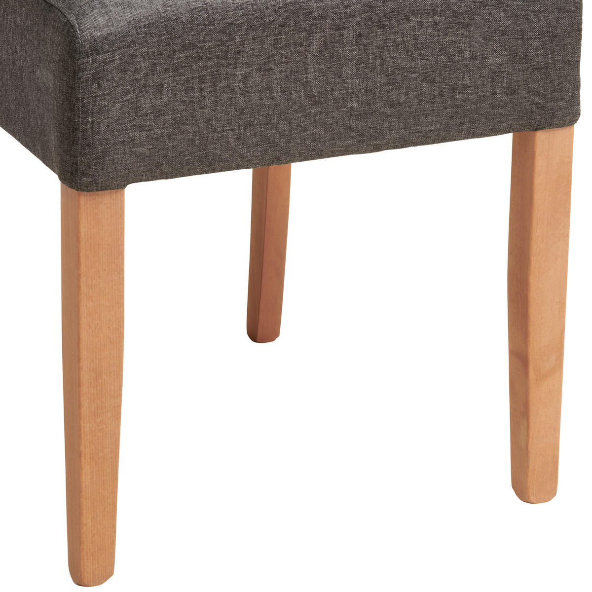 STUHL Webstoff Grau Buche massiv  - Naturfarben/Grau, MODERN, Holz/Textil (46/101/62cm) - Livetastic