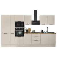 KÜCHENBLOCK MULTAN  in Kaschmir  - Kaschmir/Schwarz, Basics, Holzwerkstoff/Metall (360/211/60cm) - Carryhome