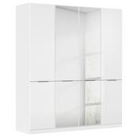 KLEIDERSCHRANK 181/210/54 cm,  in Weiß, Weiß Hochglanz, 4-türig  - Weiß Hochglanz/Weiß, KONVENTIONELL, Holzwerkstoff/Kunststoff (181/210/54cm) - James Wood