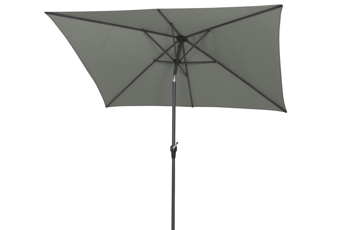 SONNENSCHIRM  250/200 cm  - Anthrazit/Olivgrün, KONVENTIONELL, Textil/Metall (250/200cm) - Siena Garden