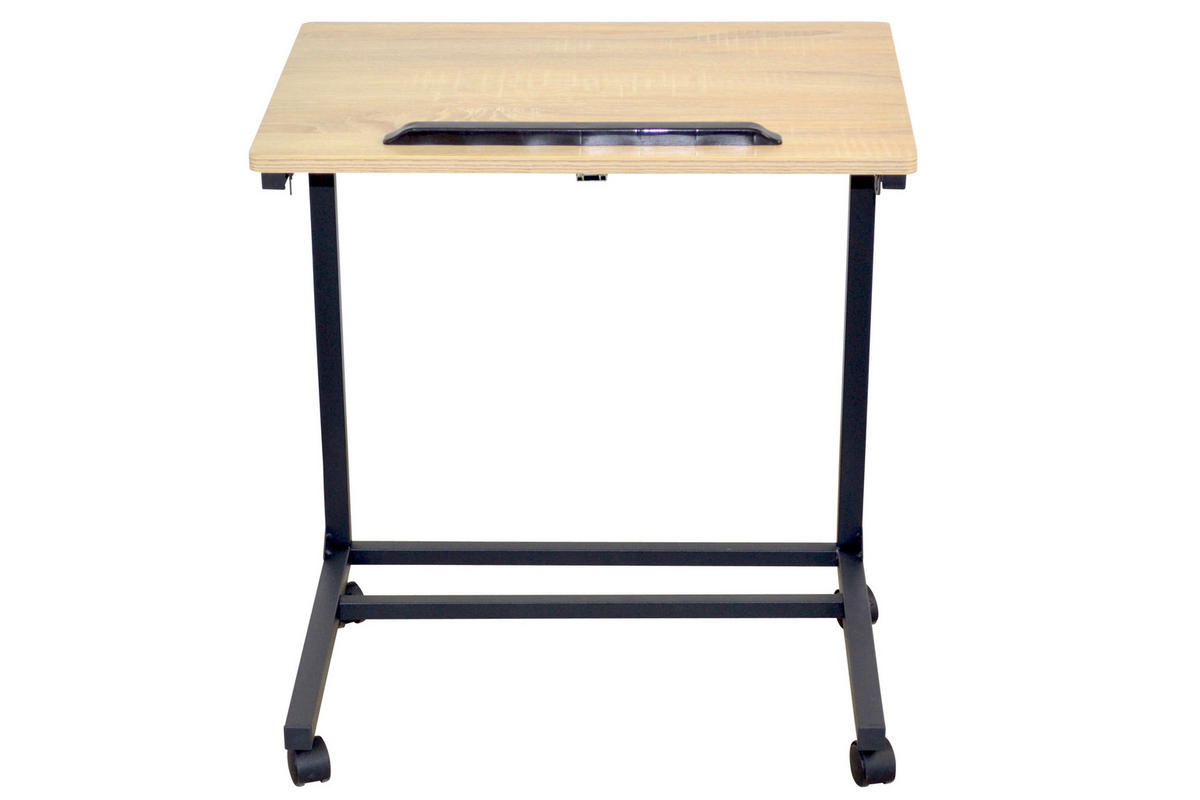 BEISTELLTISCH 55/36/62-88,5 cm Schwarz, Eichefarben rechteckig  - Eichefarben/Schwarz, Design, Holzwerkstoff/Kunststoff (55/36/62-88,5cm) - MID.YOU