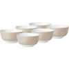 MÜSLISCHALENSET VARIO 6-teilig  - Taupe/Weiß, Basics, Keramik (14/6cm) - Van Well