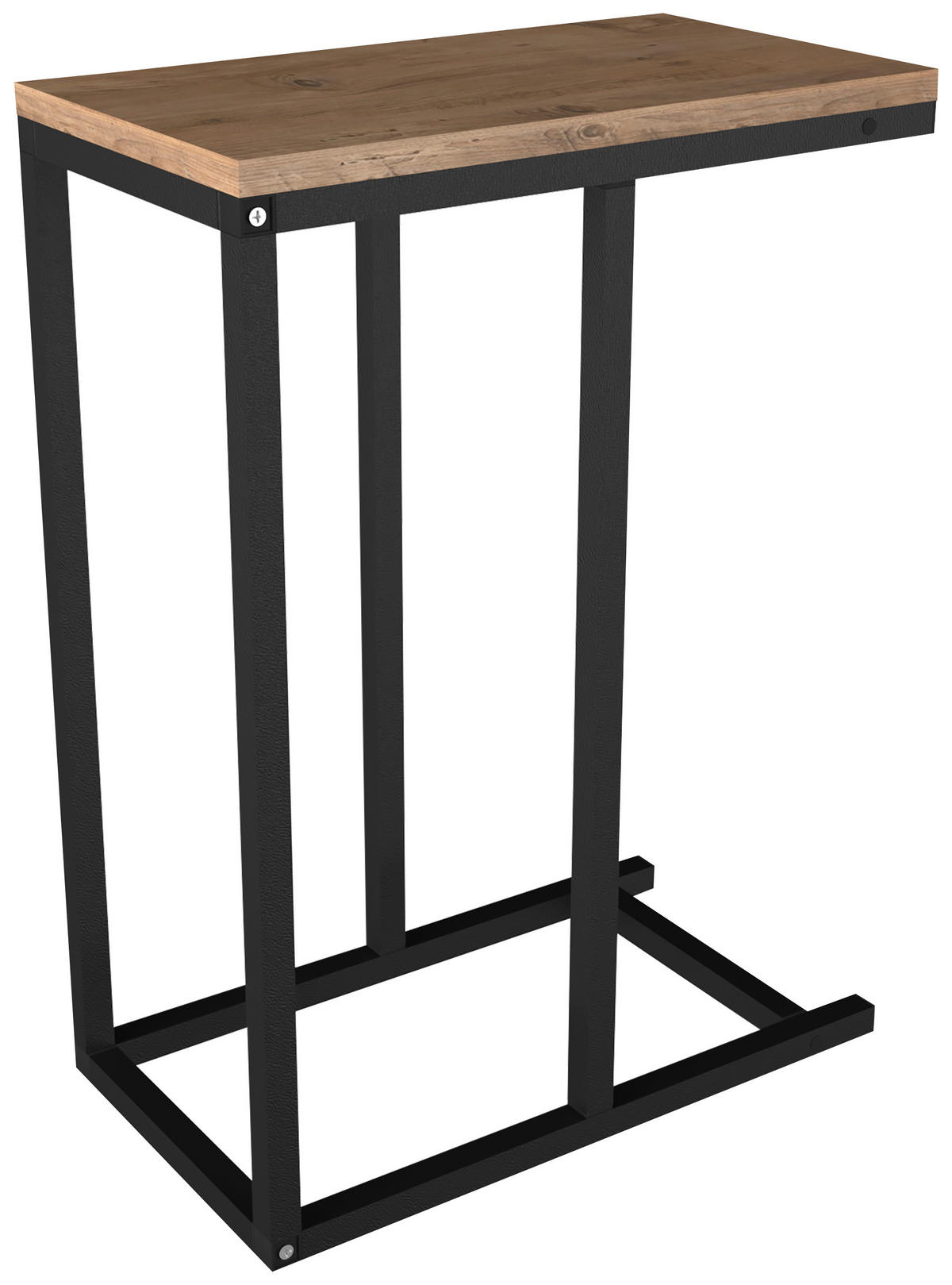 BEISTELLTISCH 46/26/63 cm Schwarz, Honigeiche rechteckig  - Honigeiche/Schwarz, Design, Holzwerkstoff/Metall (46/26/63cm) - MID.YOU