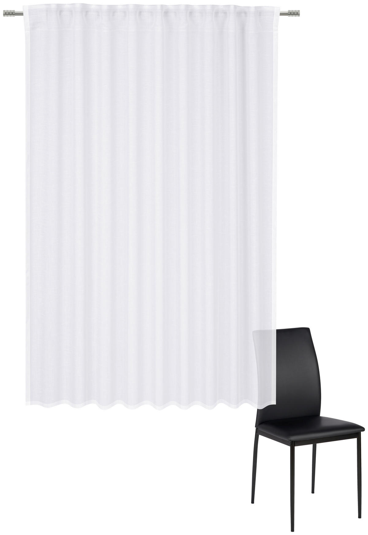 KOMBINOVANA ZAVESA bela - bela, Osnovno, tekstil (140/160cm) - Esposa