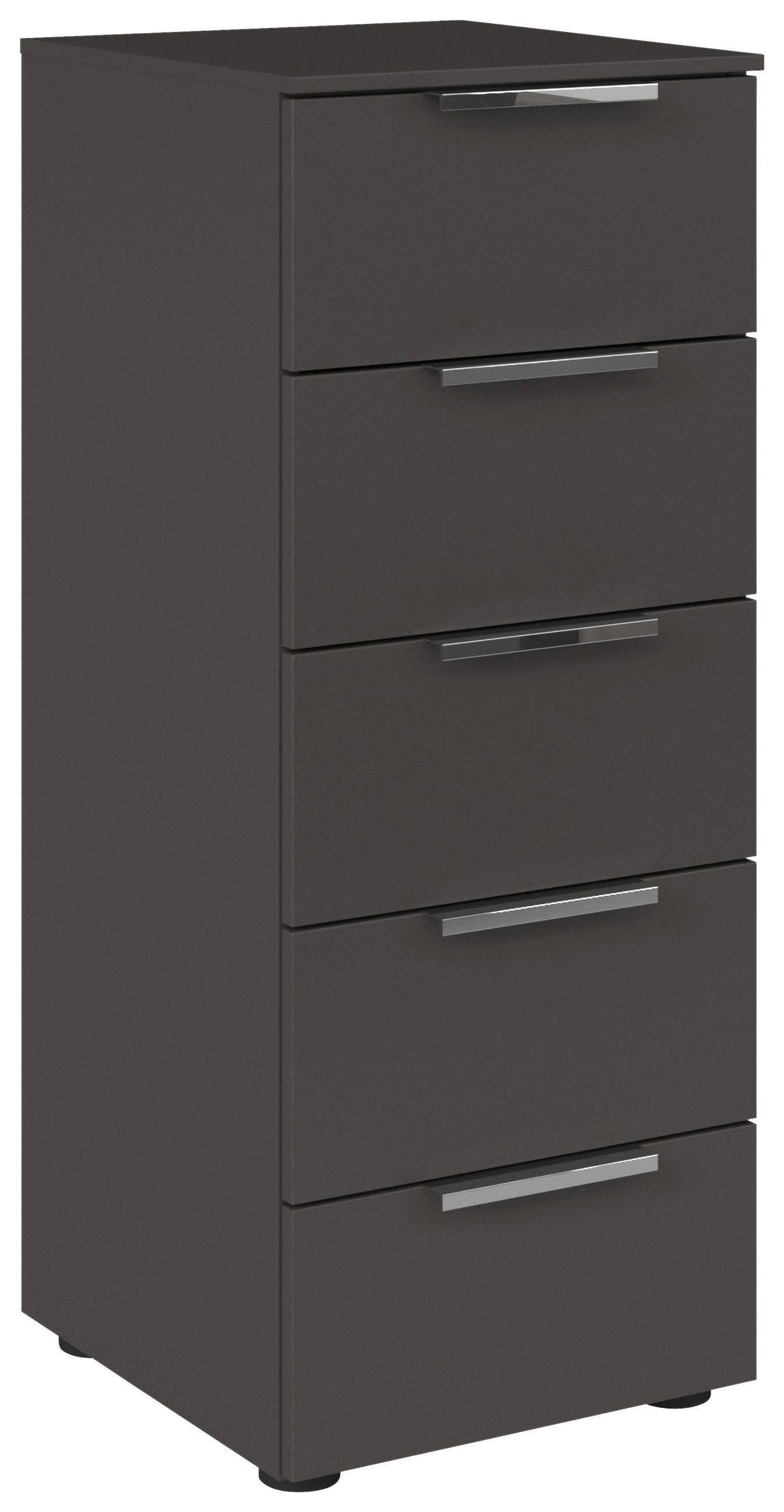 BYRÅ 40/100/42 cm - kromfärg/grafitfärgad, Modern, metall/trämaterial (40/100/42cm) - Rauch Möbel