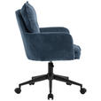 DREHSTUHL Webstoff Blau, Schwarz  - Blau/Schwarz, Design, Kunststoff/Textil (58/84,5-92/64cm) - Carryhome