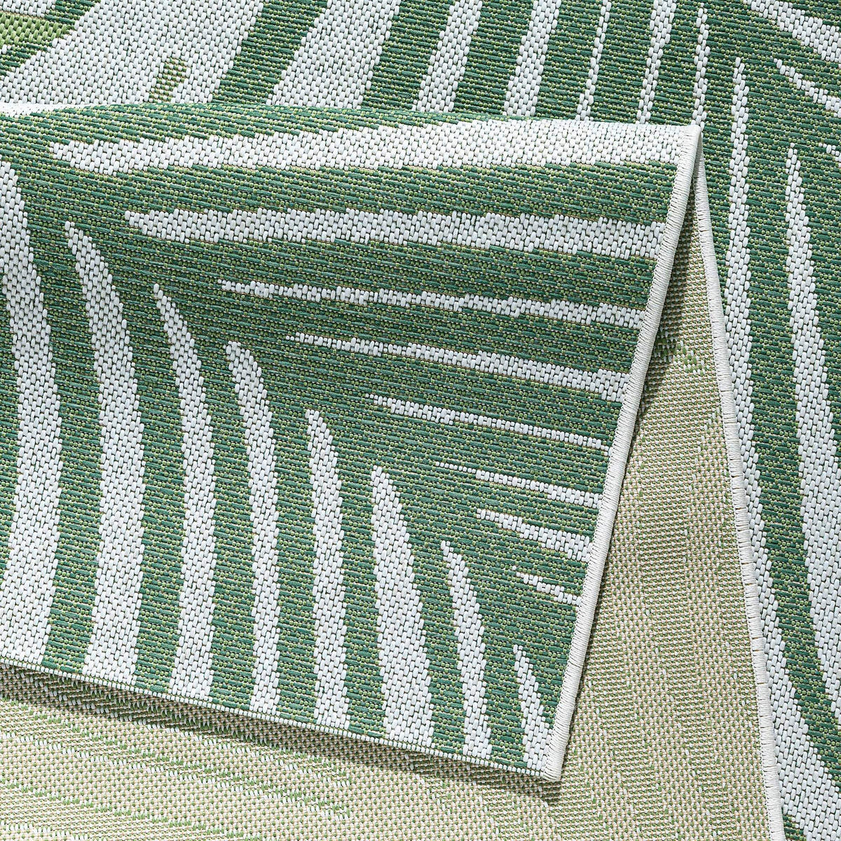OUTDOORTEPPICH für Terrasse und Balkon 140/200 cm Regina Palme Grün  - Grün, Design, Textil (140/200cm) - Ambia Garden