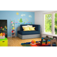 RÉCAMIERE in Fleece Blau, Hellgrau  - Blau/Hellgrau, Design, Kunststoff/Textil (104/60/75cm) - MID.YOU