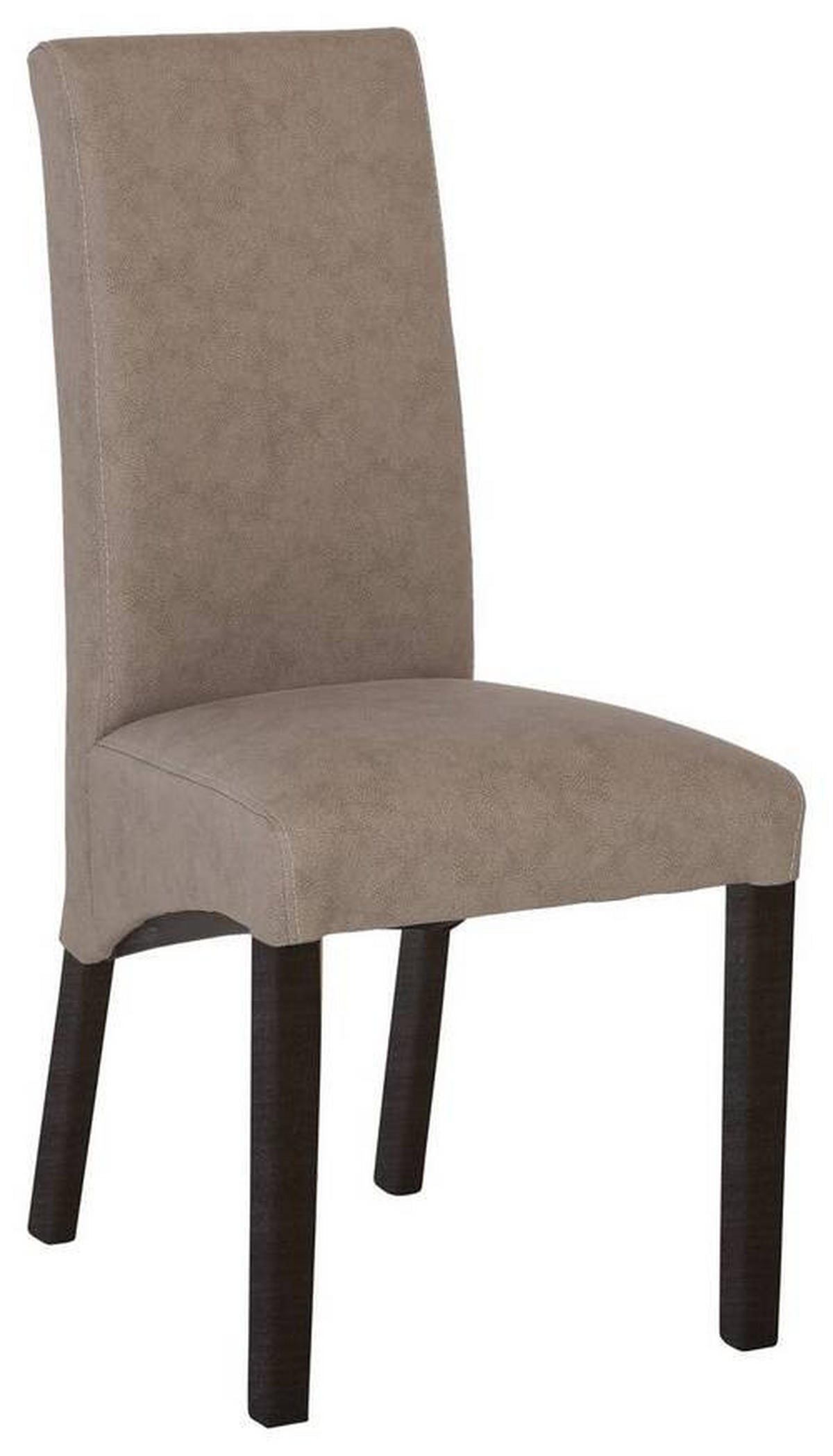 STUHL Lederlook Buche Kolonial, Graubraun  - Graubraun/Buche Kolonial, KONVENTIONELL, Holz/Textil (47/102/57cm) - Carryhome