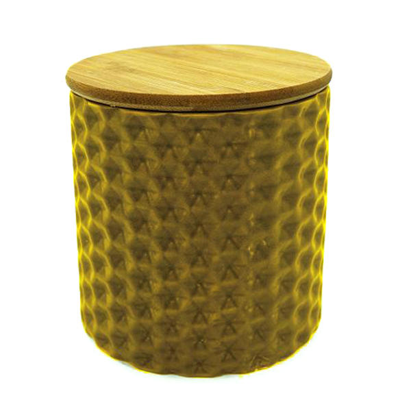 POSUDA ZA ZALIHE     - žuta, Basics, drvo/keramika (13/17cm)