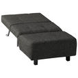 SCHLAFSESSEL Juice in Flachgewebe Anthrazit  - Anthrazit/Schwarz, Design, Textil/Metall (85/92/102cm) - Novel