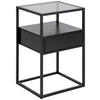 NACHTKÄSTCHEN 40/60/35 cm  in Schwarz  - Schwarz, MODERN, Holzwerkstoff/Metall (40/60/35cm) - MID.YOU
