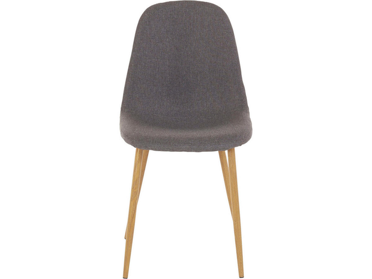 STUHL-SET Anthrazit  - Eichefarben/Anthrazit, Design, Textil/Metall (44/87/52cm) - MID.YOU