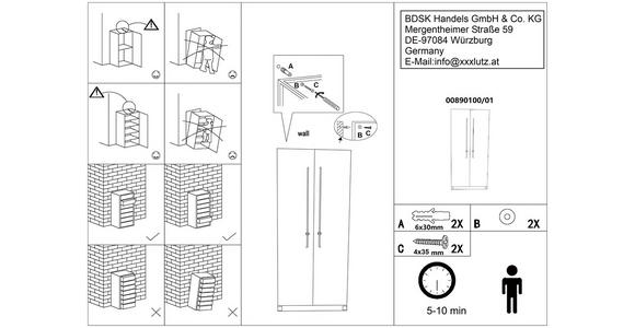 BARSCHRANK Tanne massiv Naturfarben  - Goldfarben/Naturfarben, LIFESTYLE, Holz/Metall (64,5/146,5/45cm) - Landscape