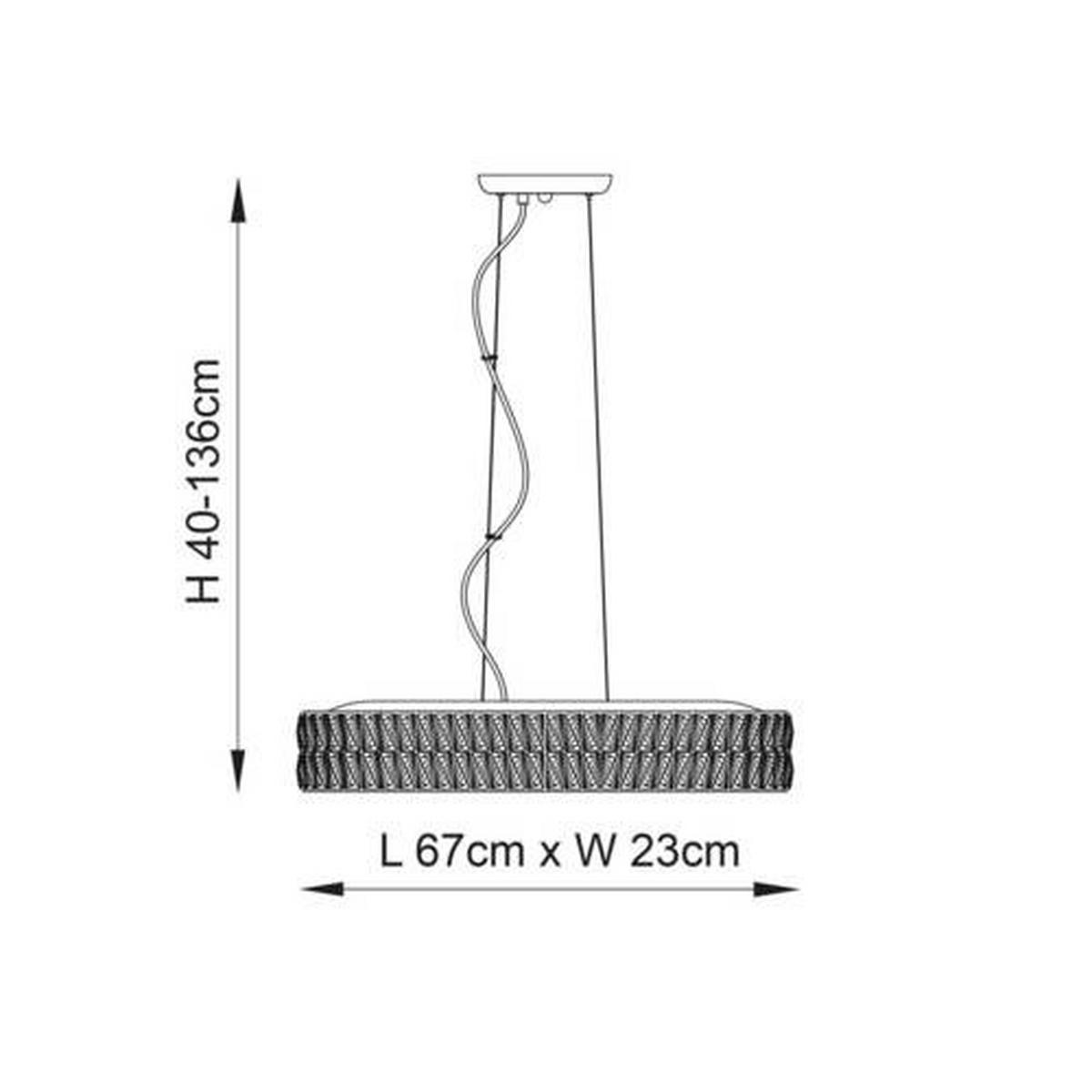 KRISTALL-HÄNGELEUCHTE 23/136 cm   - Klar/Chromfarben, KONVENTIONELL, Glas (23/136cm) - ENDON