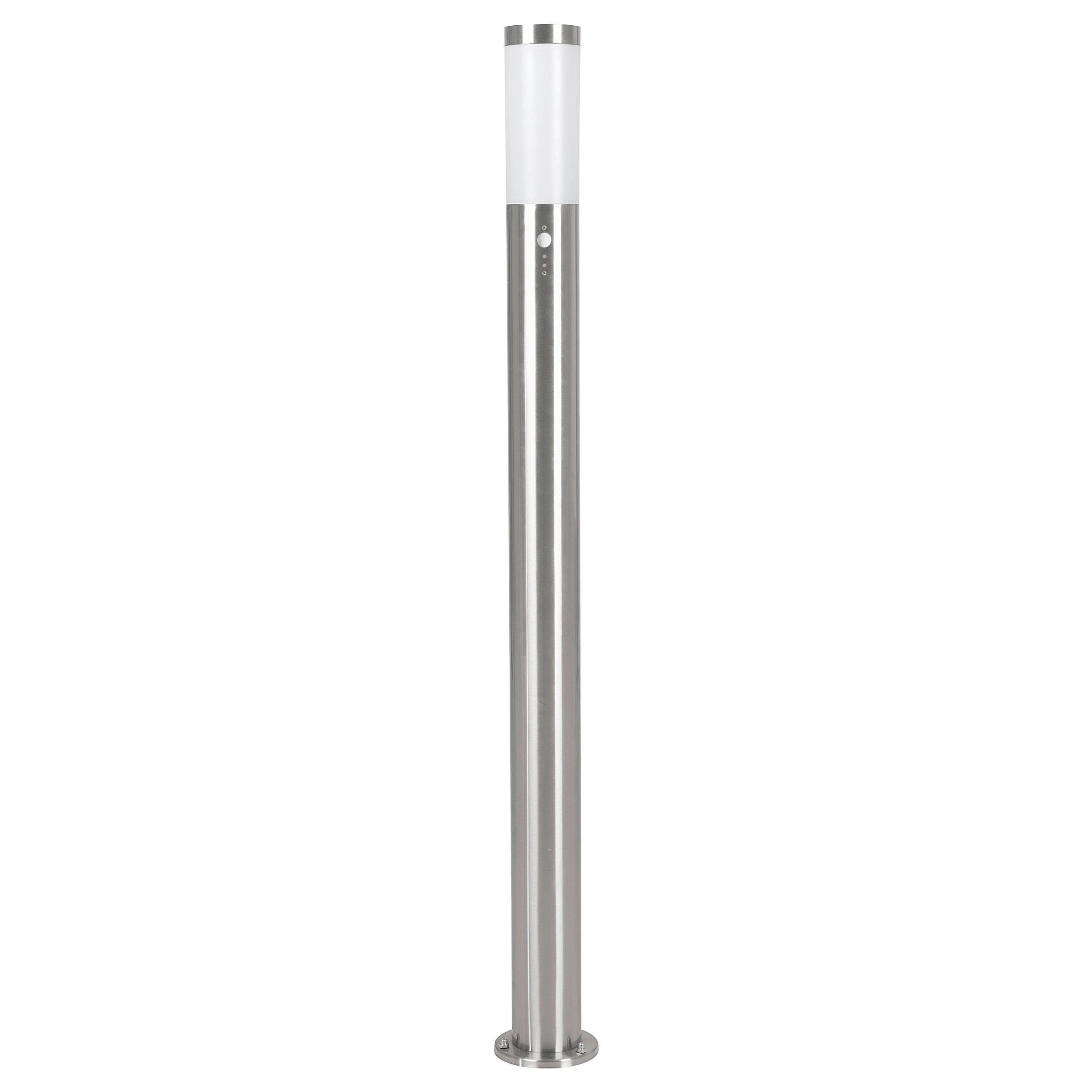 AUßENSTEHLEUCHTE 7,5/110 cm   - Edelstahlfarben/Weiß, Basics, Kunststoff/Metall (7,5/110cm) - Eglo
