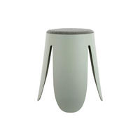 TABURET, plast, 44/46/44 cm - zelená, Konvenční, plast (44/46/44cm) - Present Time