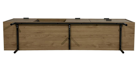 LOWBOARD META in 180/56,2/40 cm - Eichefarben/Anthrazit, Design, Holzwerkstoff/Metall (180/56,2/40cm) - Xora