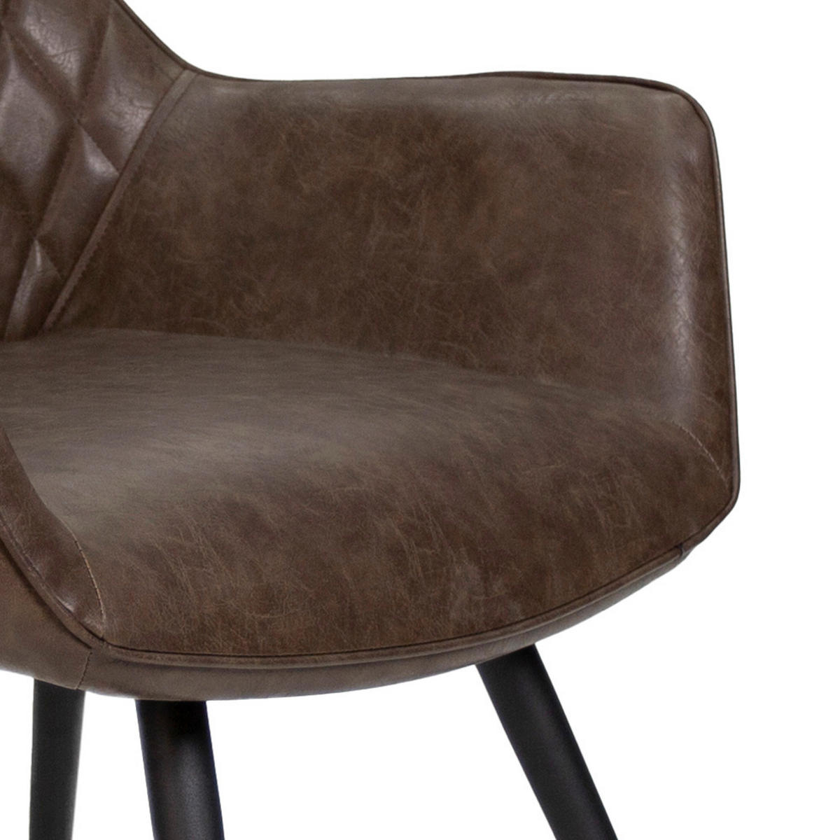 SADA ŽIDLÍ 2 kusy - černá/šedohnědá, Konvenční, kov/textil (62/83/60cm) - MID.YOU