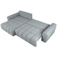 ECKSOFA  in Velours Grau  - Schwarz/Grau, KONVENTIONELL, Kunststoff/Textil (168/298cm) - Carryhome