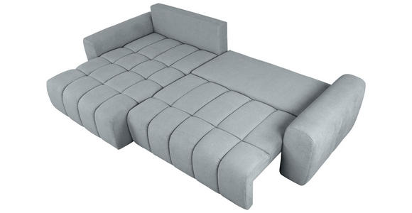 ECKSOFA  in Velours Grau  - Schwarz/Grau, KONVENTIONELL, Kunststoff/Textil (168/298cm) - Carryhome