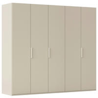 DREHTÜRENSCHRANK 251/223/61 cm,  in Champagner, 5 Tür(en)  - Champagner, Basics, Holzwerkstoff/Metall (251/223/61cm) - Novel