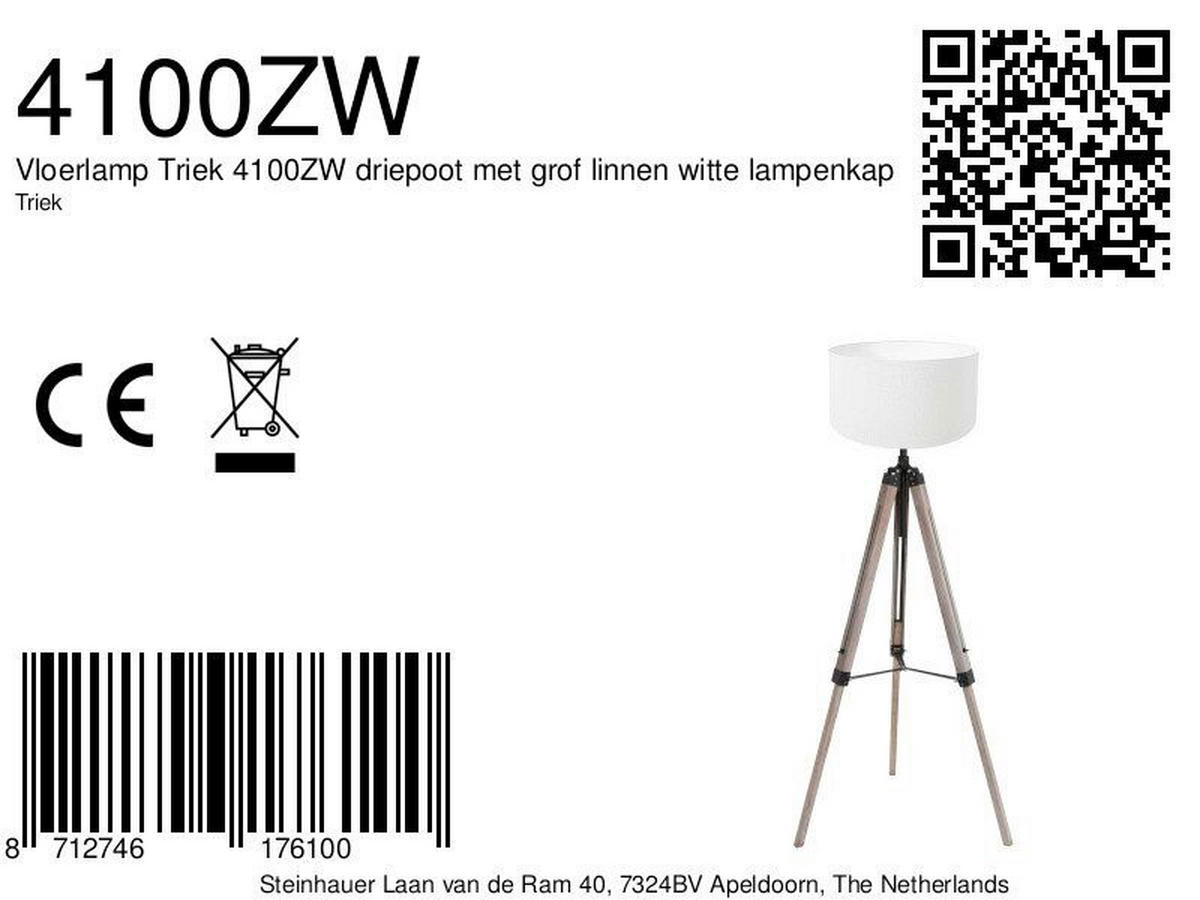 STEHLEUCHTE - Weiss/Eiche grau, Trend, Naturmaterialien/Holz (75/170/75cm)