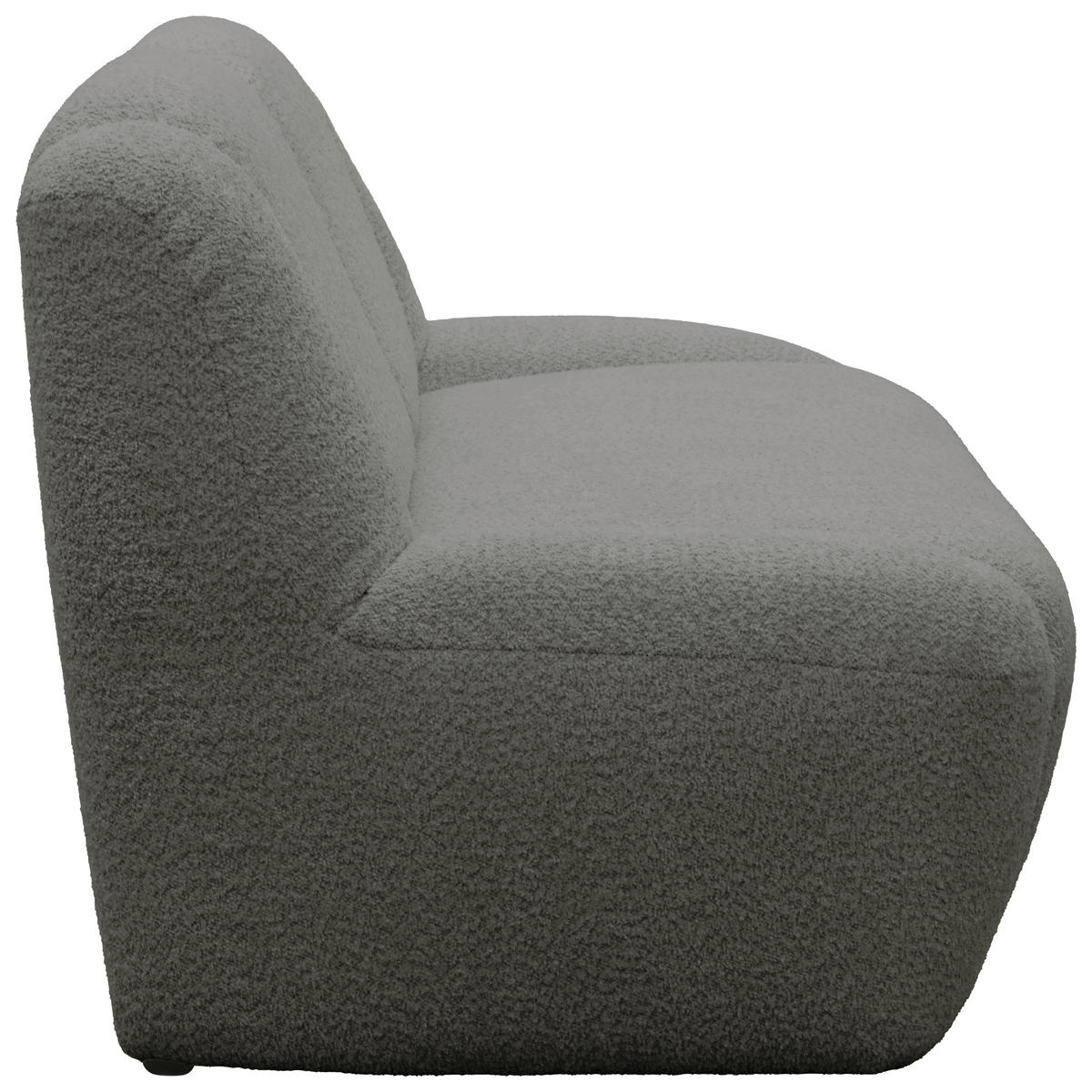 2-SITZER-SOFA 100 034 Chenille Graphitfarben  - Creme/Schwarz, MODERN, Kunststoff/Textil (147/82/93cm) - Livetastic