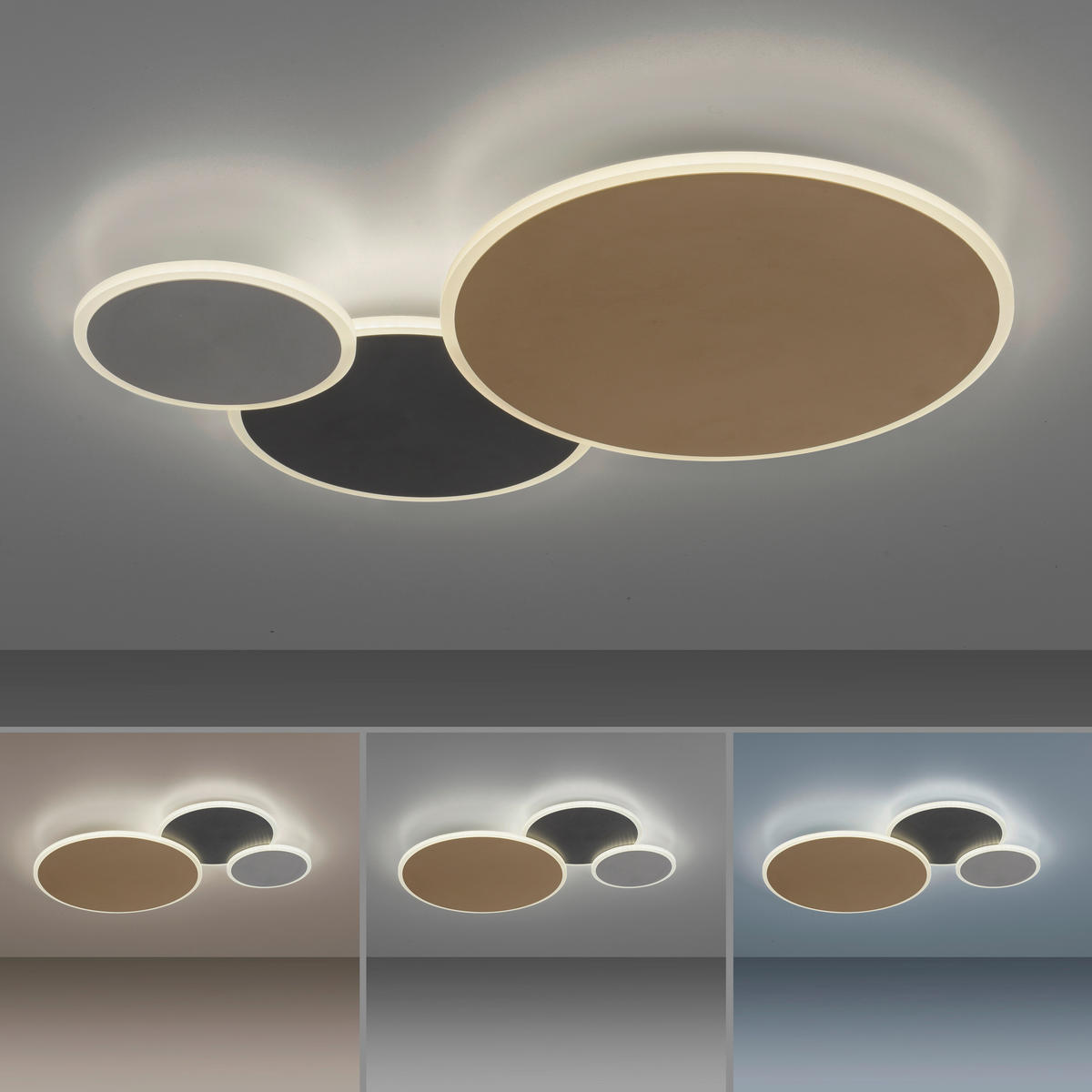 LED-DECKENLEUCHTE 65/40/5 cm    - Design, Metall (65/40/5cm)