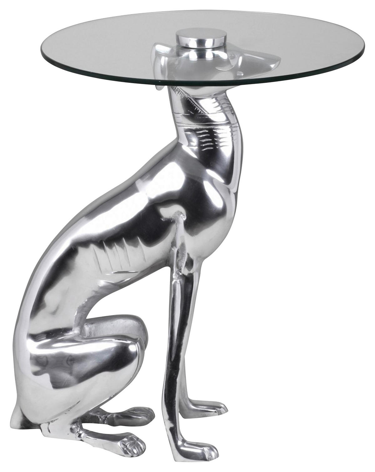 BEISTELLTISCH in Metall 40/40/50 cm  - Silberfarben, Modern, Glas/Metall (40/40/50cm) - MID.YOU